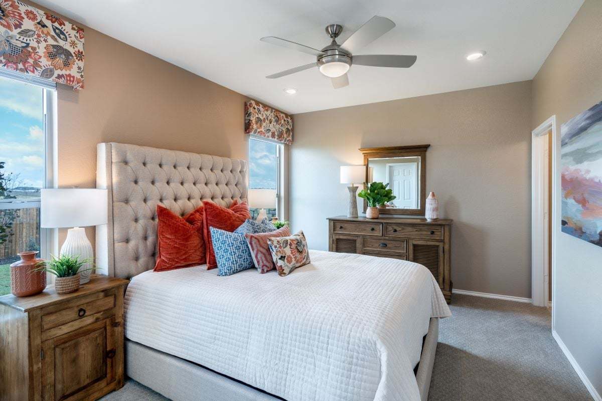 Plan 1360 Modeled - Primary bedroom
