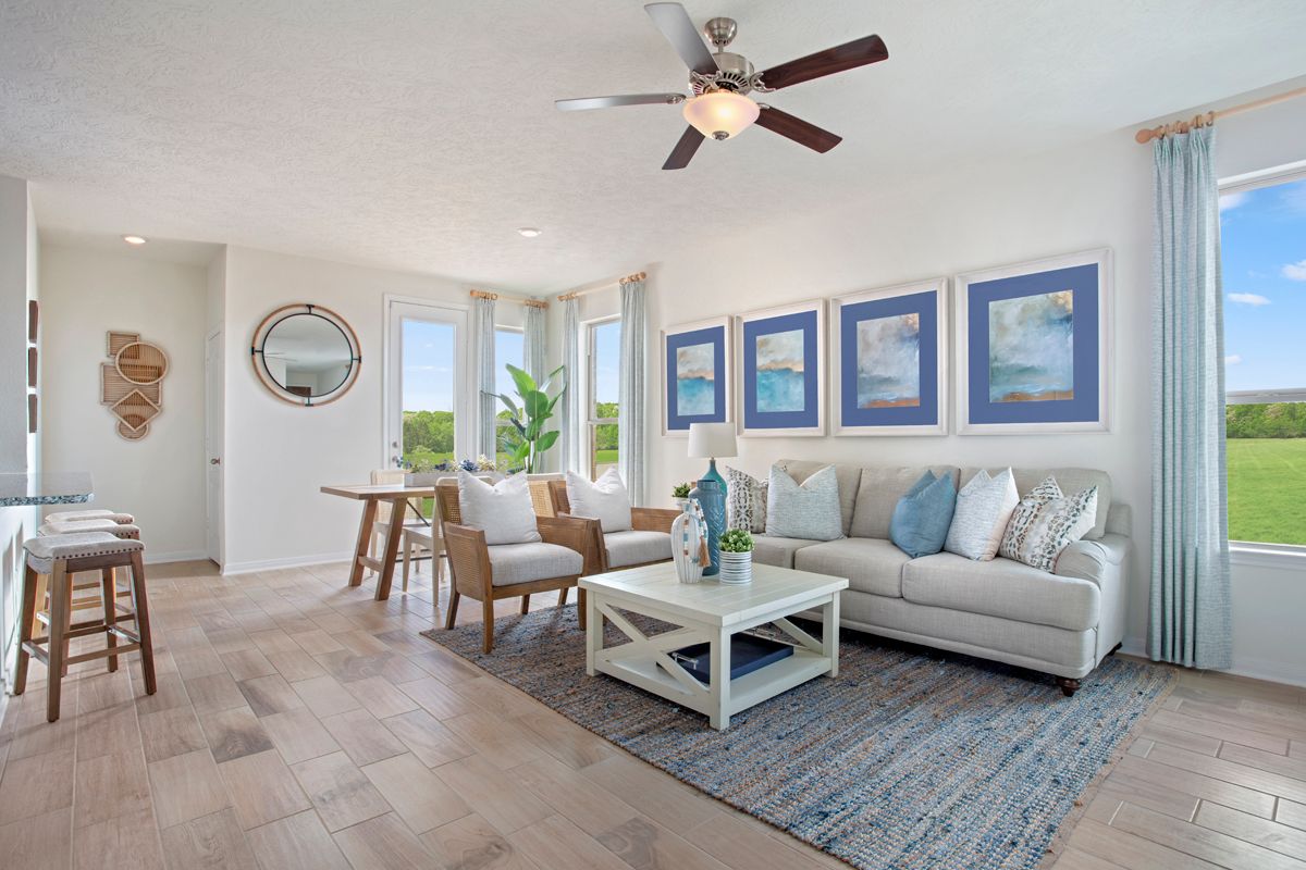 Plan 1360 Modeled - Great room