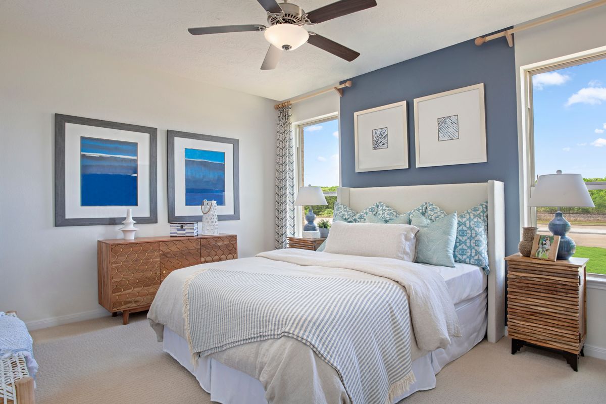 Plan 1360 Modeled - Primary bedroom