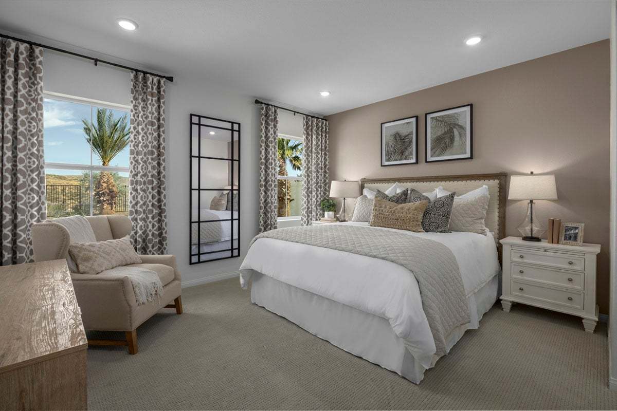 Plan 1539 Modeled - Primary bedroom