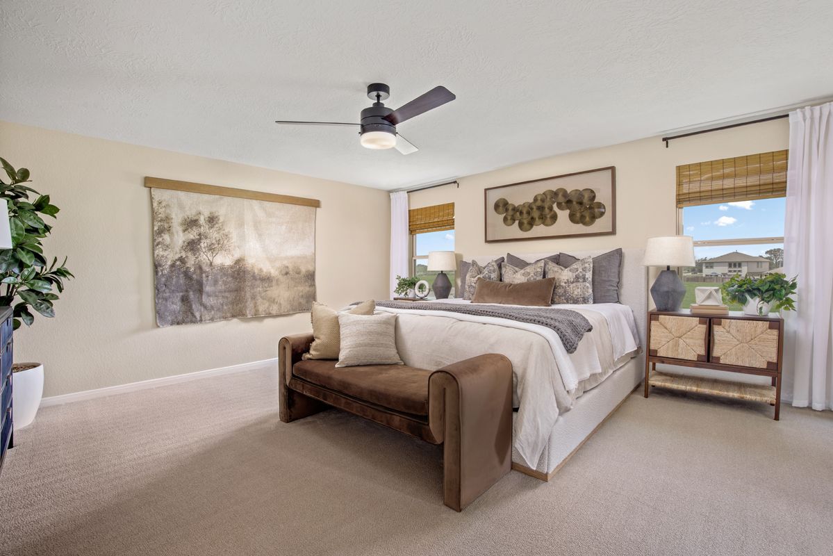 Plan 2070 Modeled - Primary bedroom