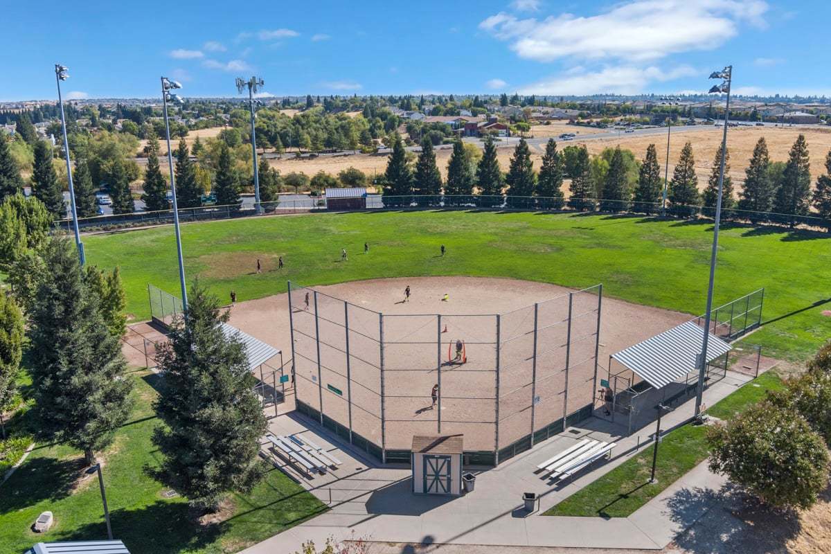 Near ball fields at Margaret Azevedo Park