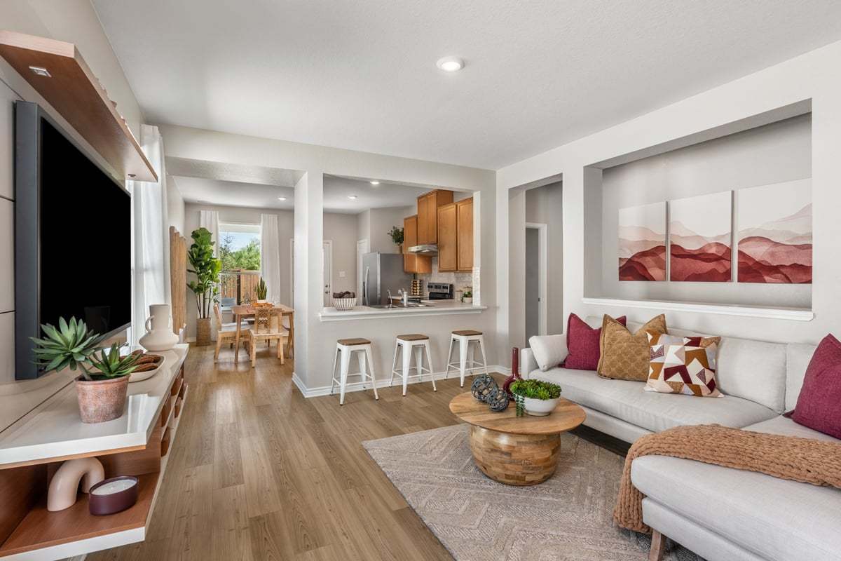 Plan 1242 Modeled - Great room