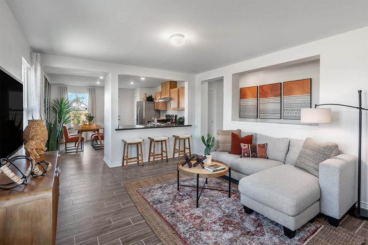Plan 1242 Modeled - Great room