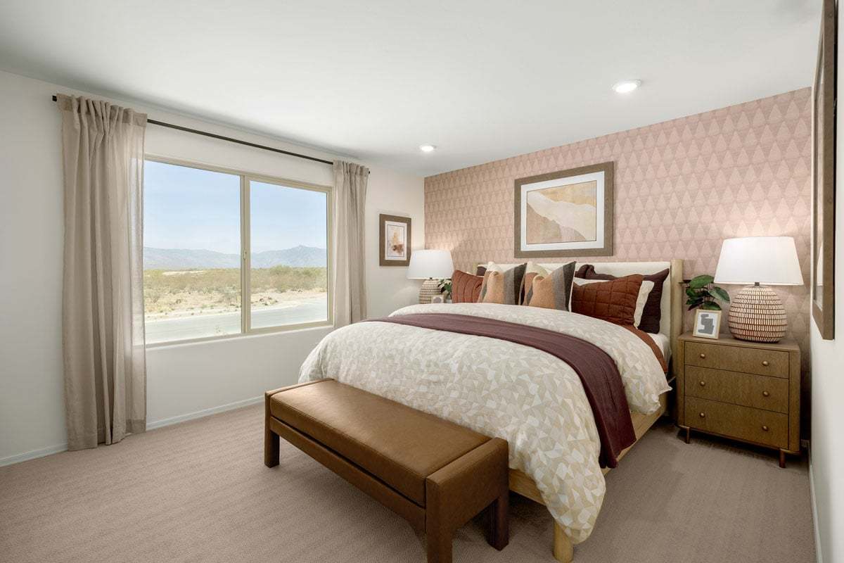Plan 1768 Modeled - Primary bedroom