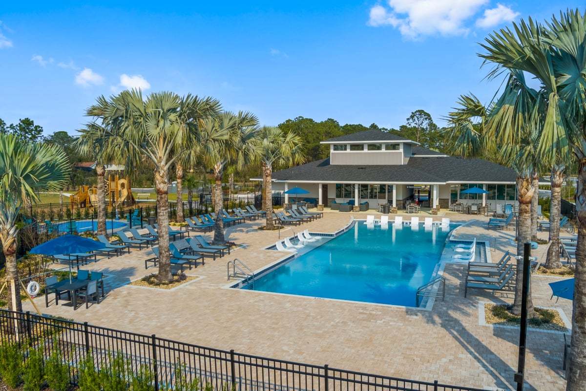 Community pool, clubhouse and tot lot