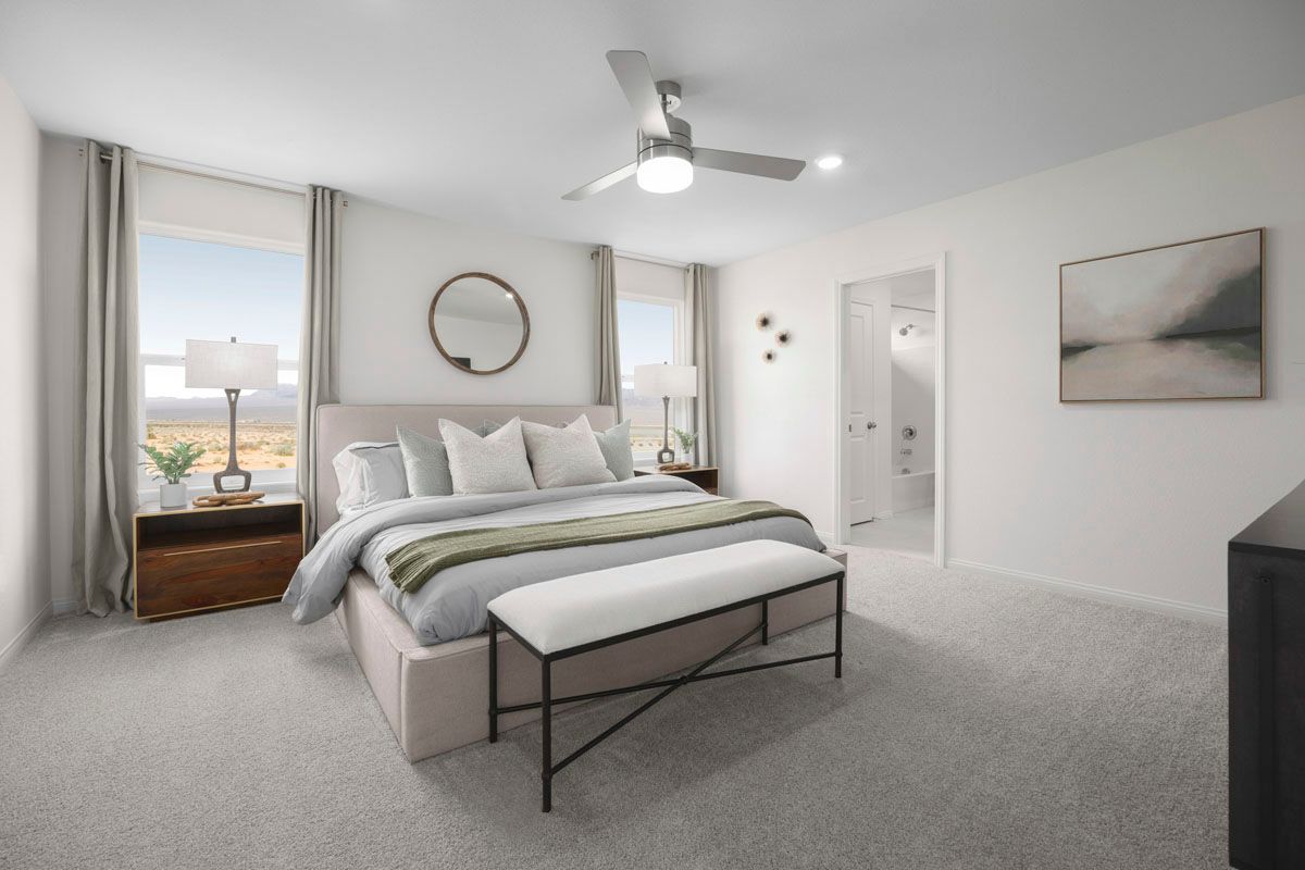 Plan 1590 Modeled - Primary bedroom