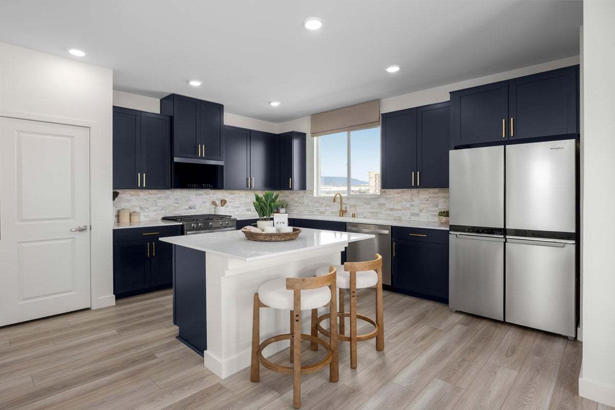 Plan 1201 End Unit Modeled - Kitchen