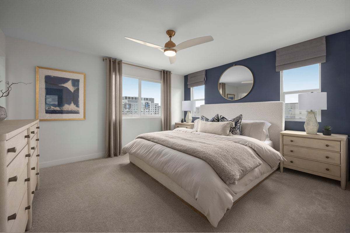 Plan 1201 End Unit Modeled - Primary bedroom