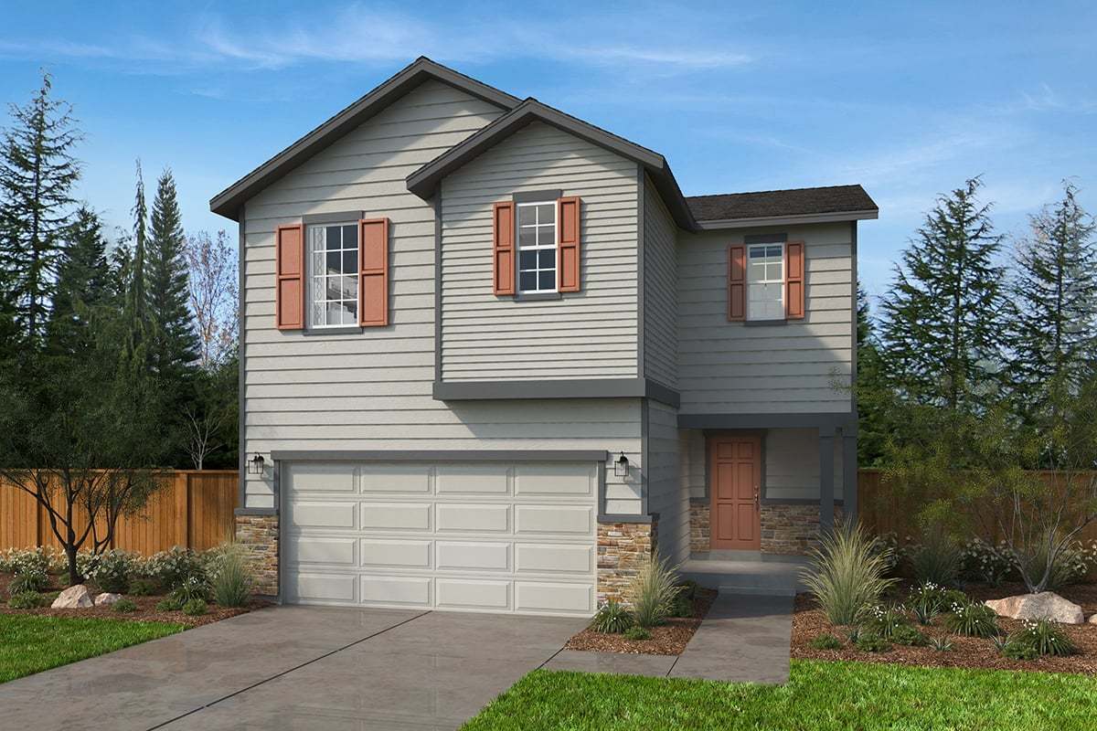 Exterior A with masonry