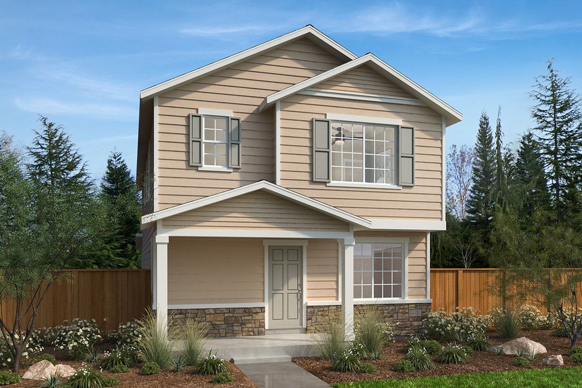 Exterior A with masonry