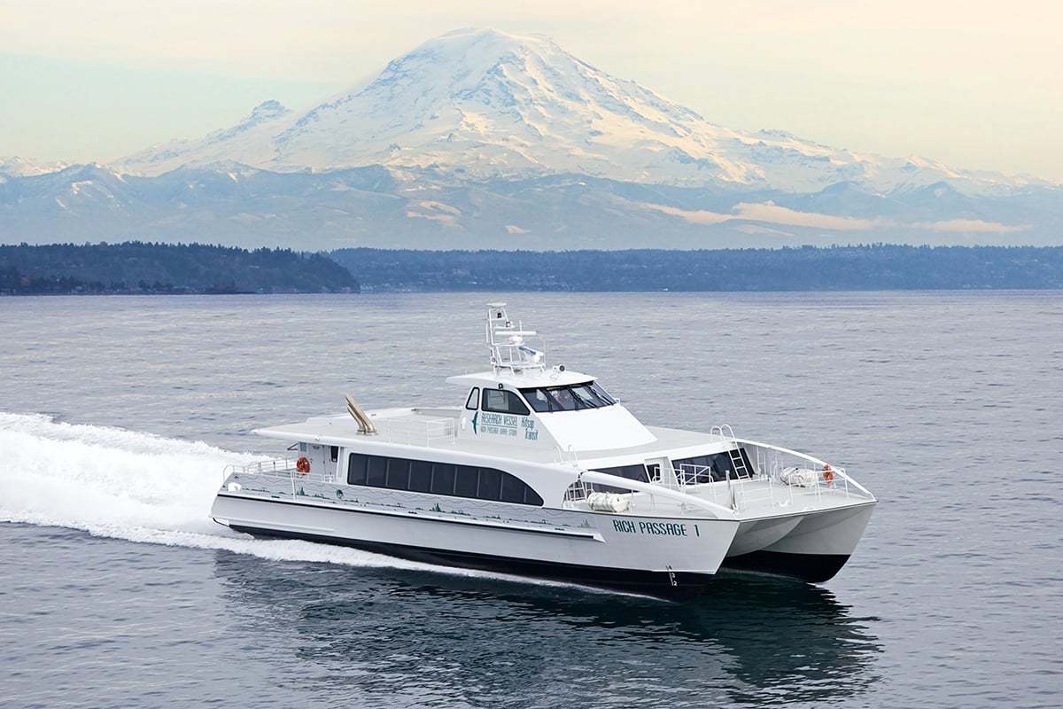 Short ferry ride to downtown Seattle