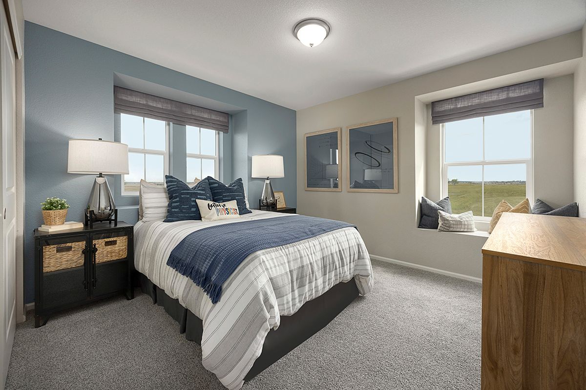 Low-VOC carpeting at bedrooms