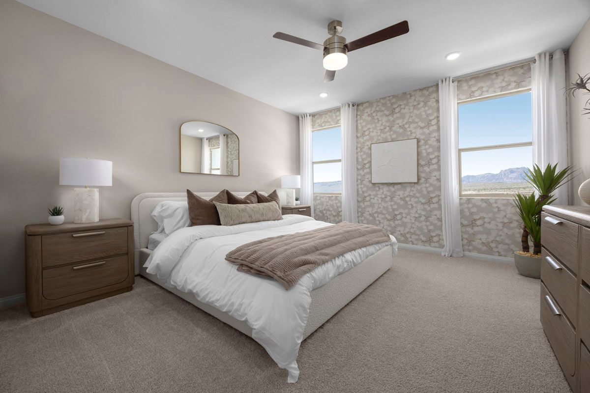 Plan 1832 Modeled - Primary bedroom