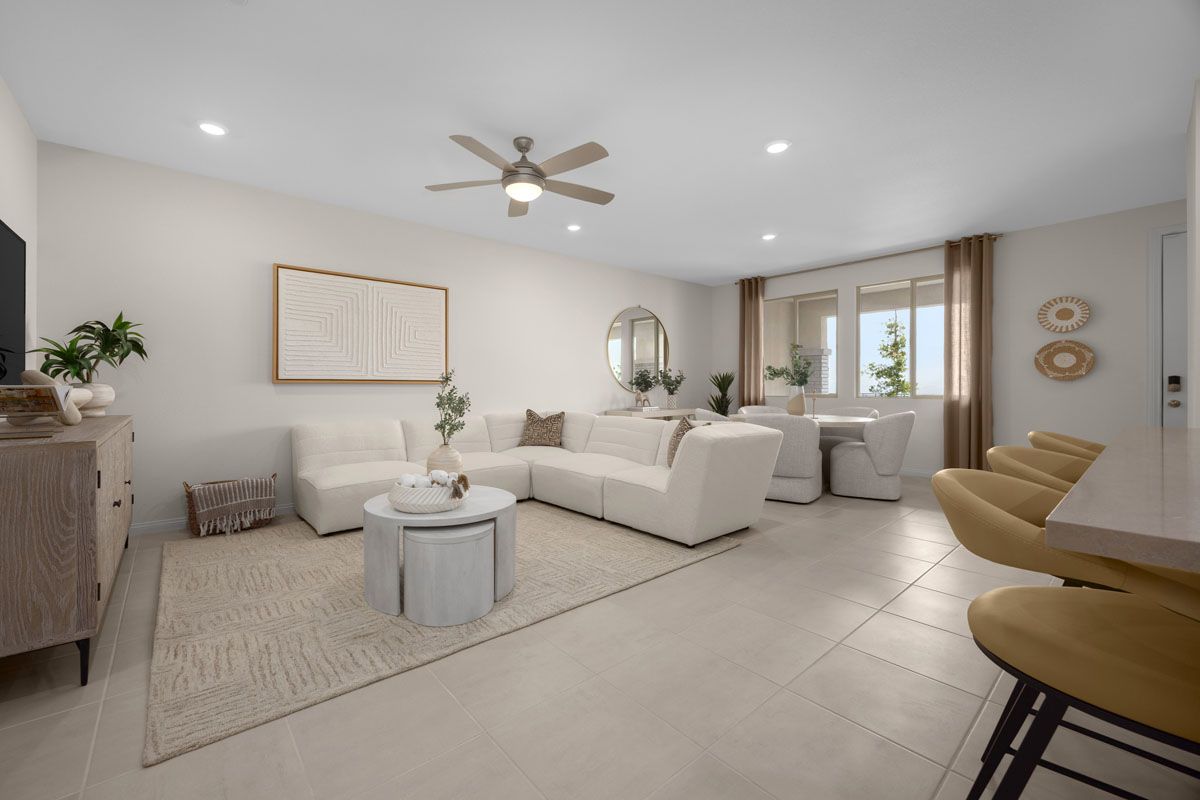 Plan 1687 Interior Unit Modeled - Great room