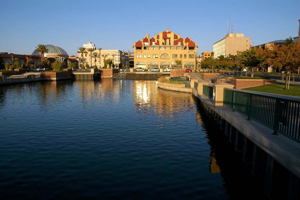 Near downtown Stockton waterfront