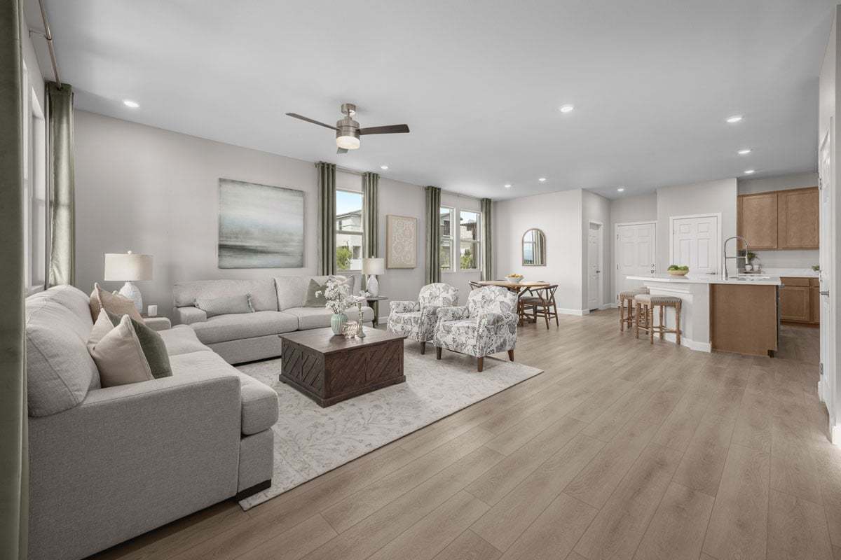 Plan 1809 End Unit Modeled floor plan