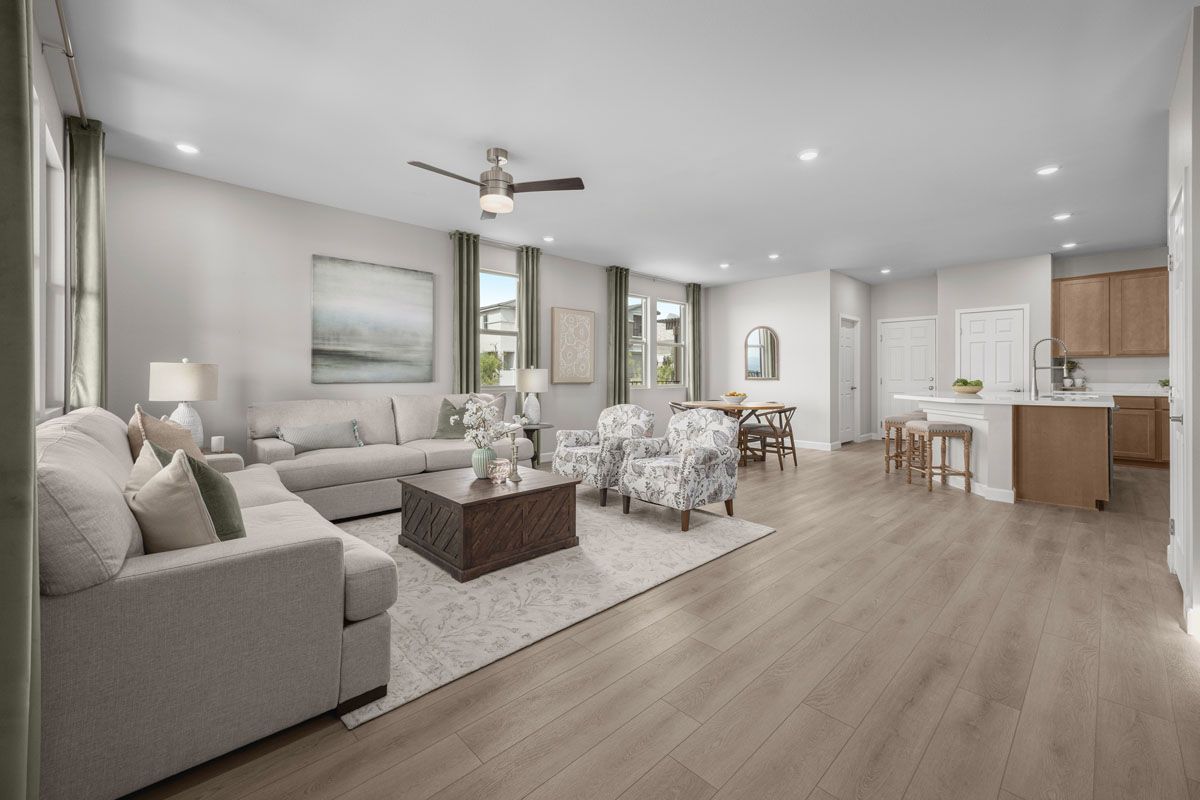 Plan 1809 End Unit Modeled - Great room