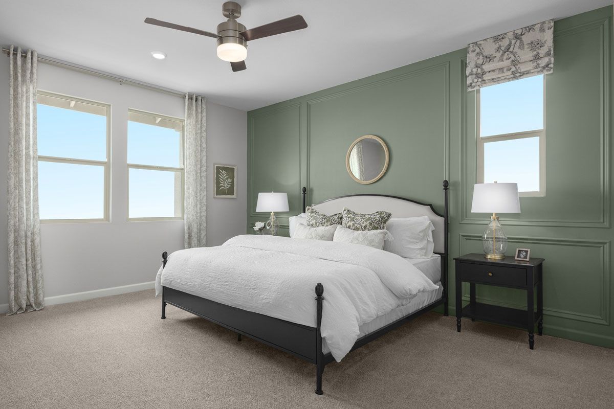 Plan 1809 End Unit Modeled - Primary bedroom
