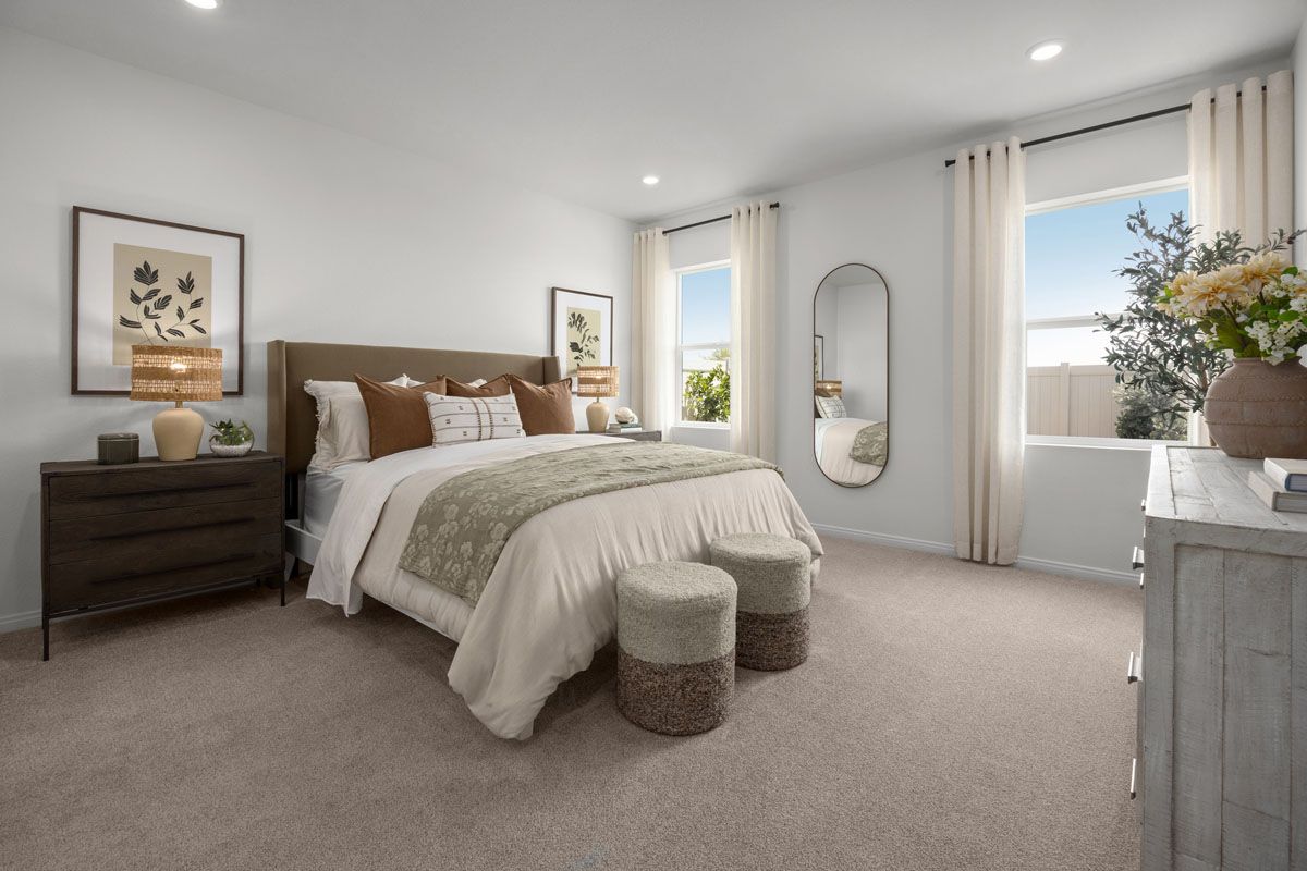 Plan 1742 Modeled - Primary bedroom