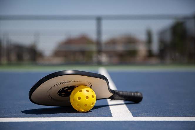 Near pickleball courts