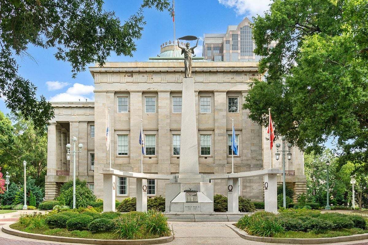Near North Carolina State Capitol in downtown Raleigh