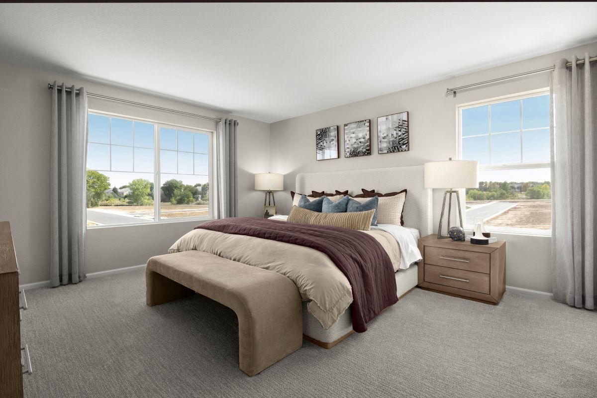 Plan 1672 Modeled - Primary bedroom