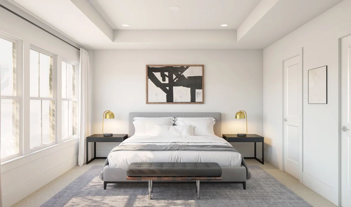 Primary suite with tray ceiling