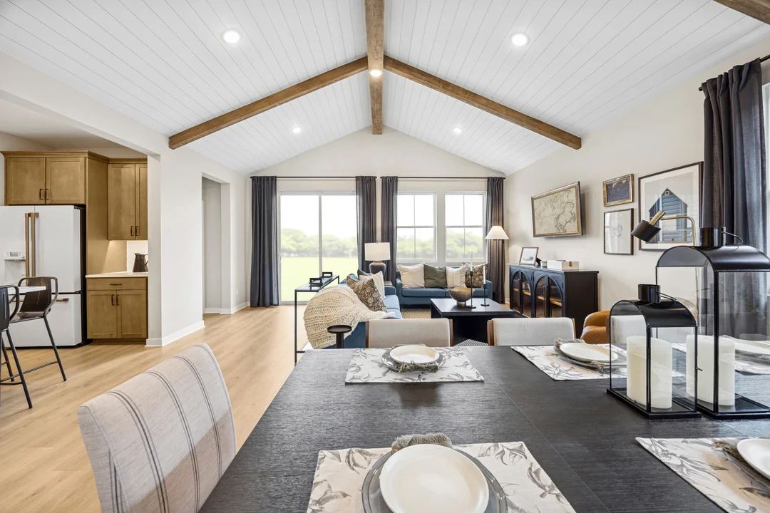 Dining area open to great room