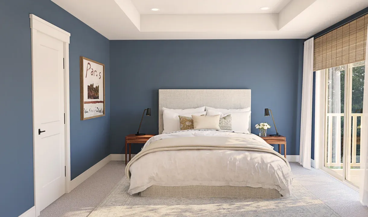 Primary suite with tray ceiling