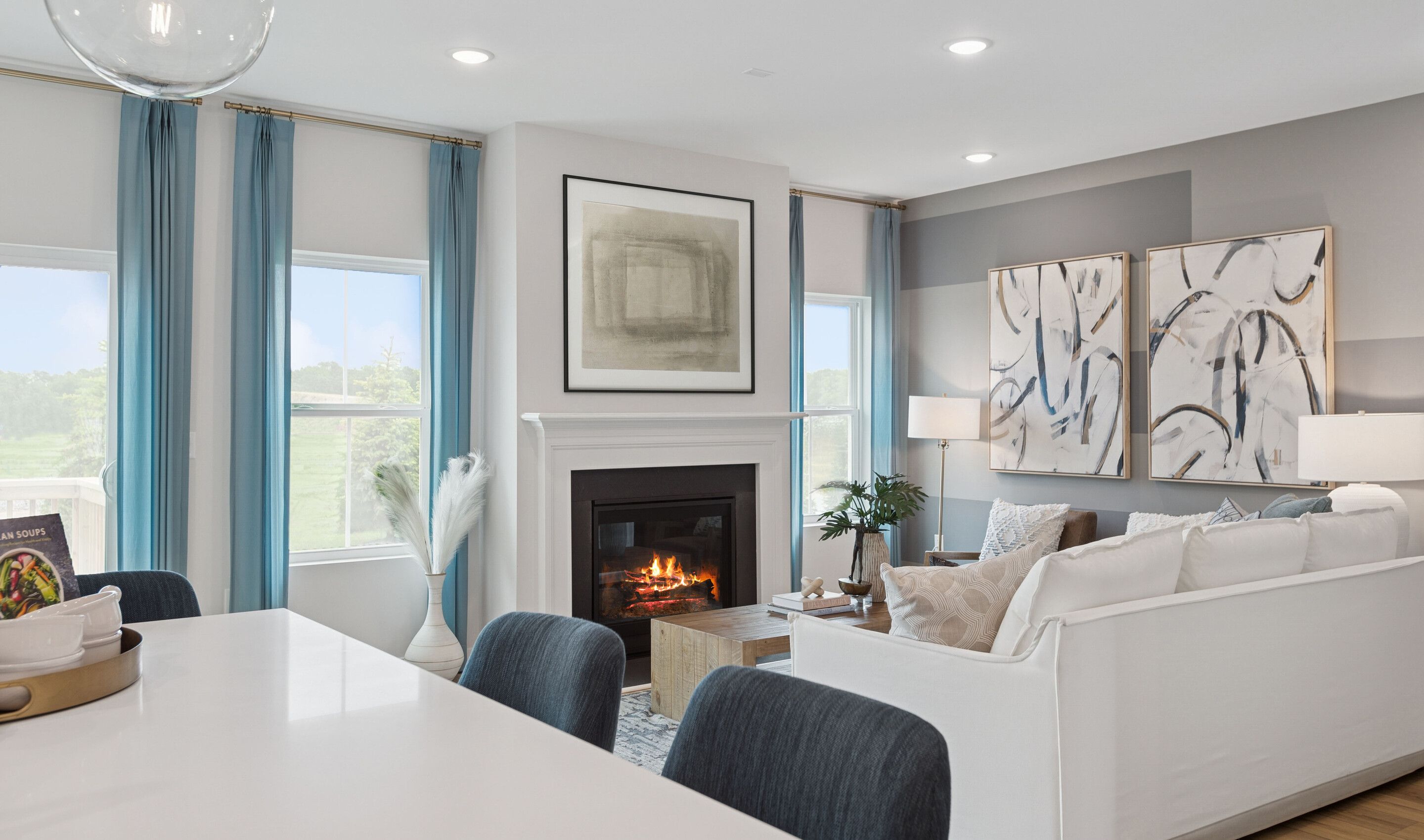 Great room with optional fireplace