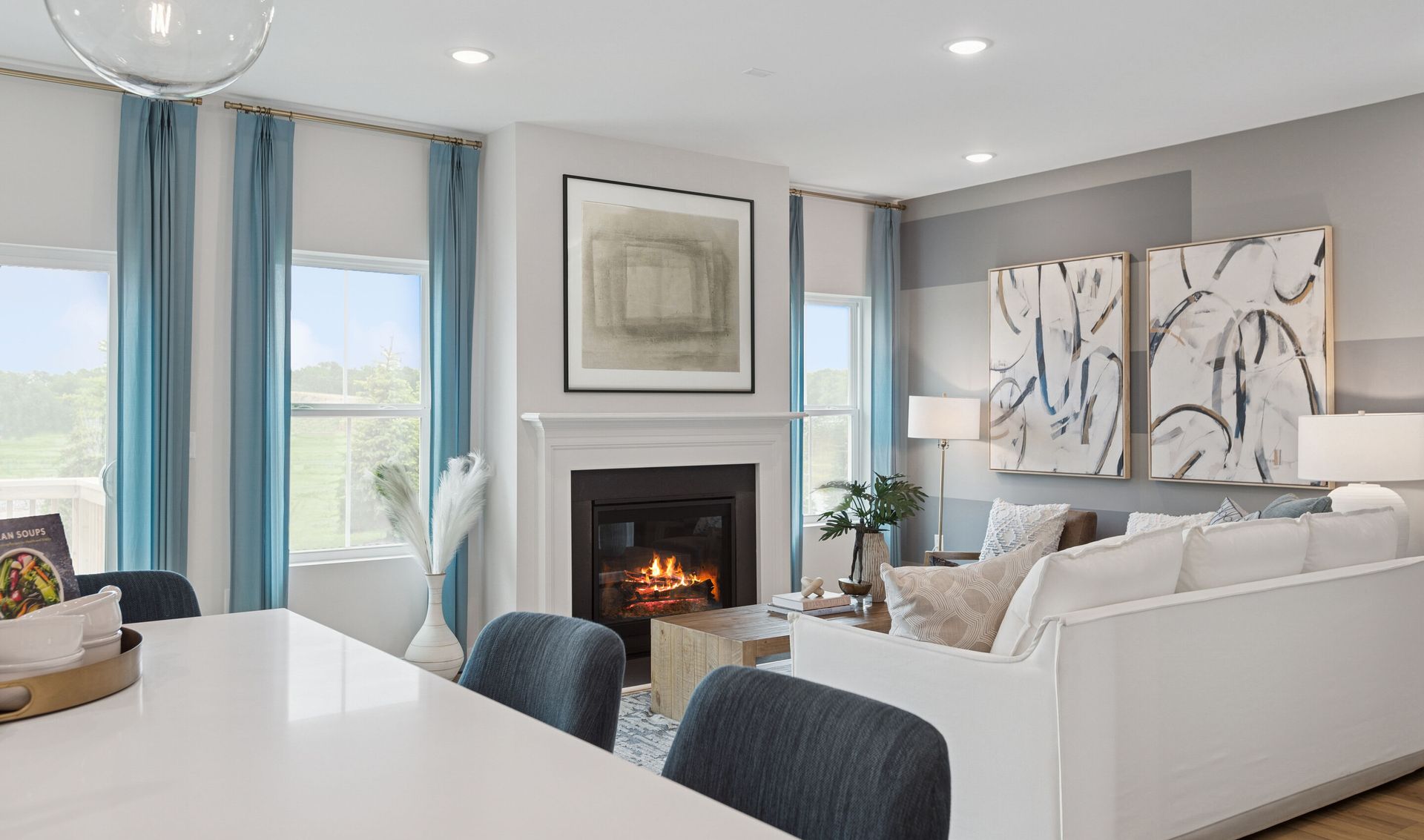 Great room with optional fireplace