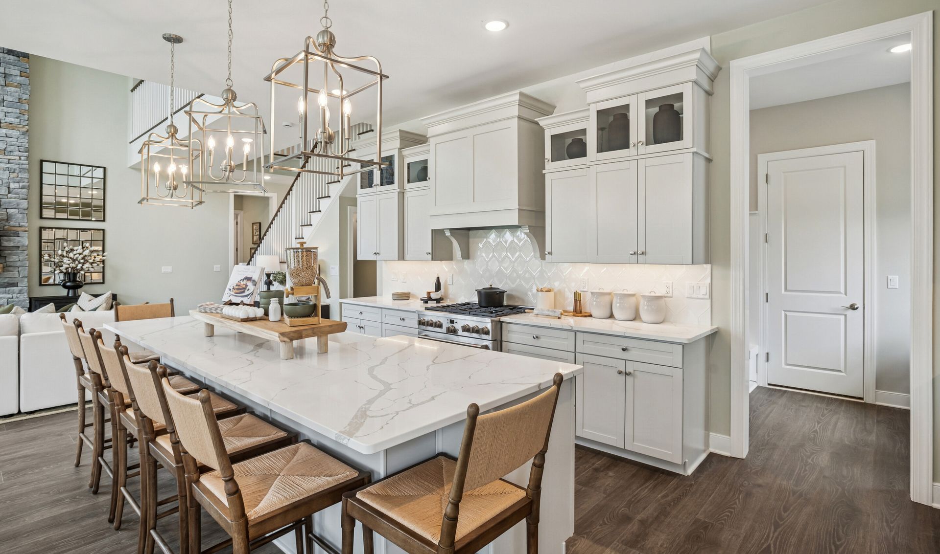 kitchen with center island