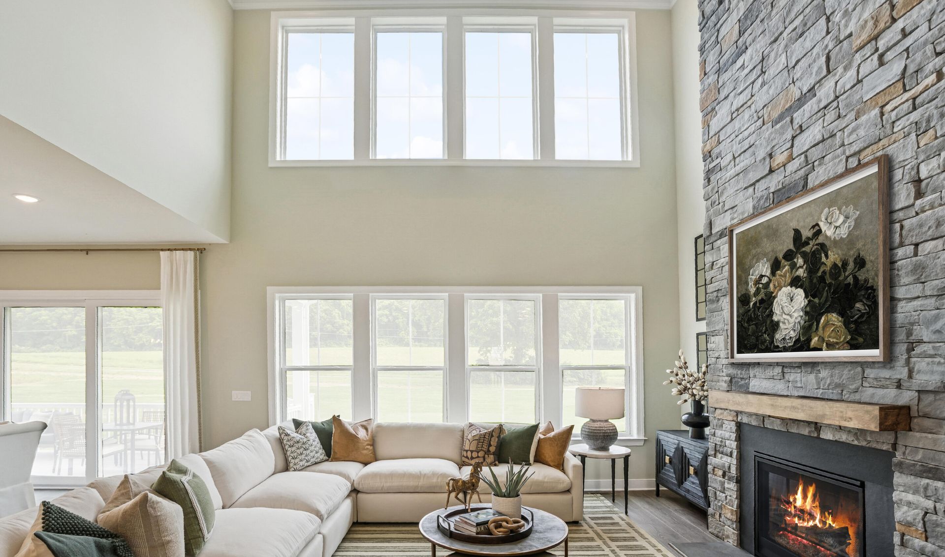 Great room with natural light