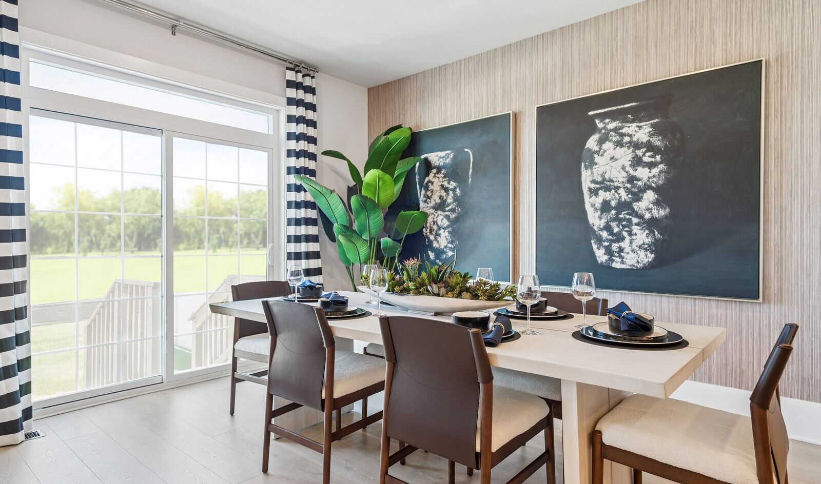 Dining area with laminate floor