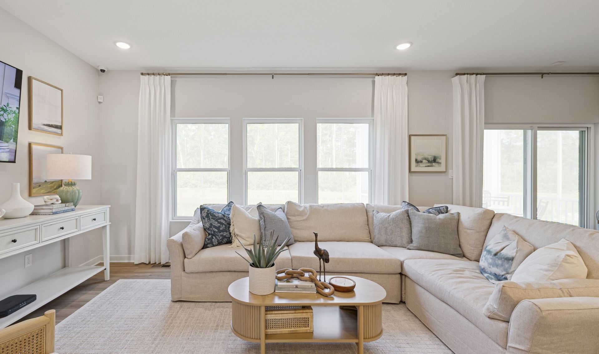 Great room with LVP flooring
