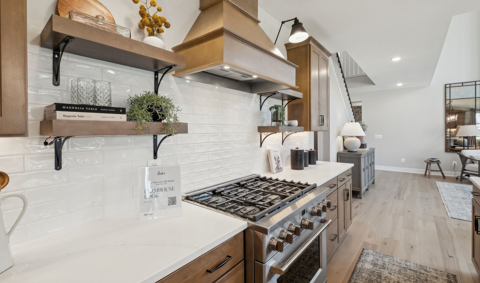 Kitchen with open shelving