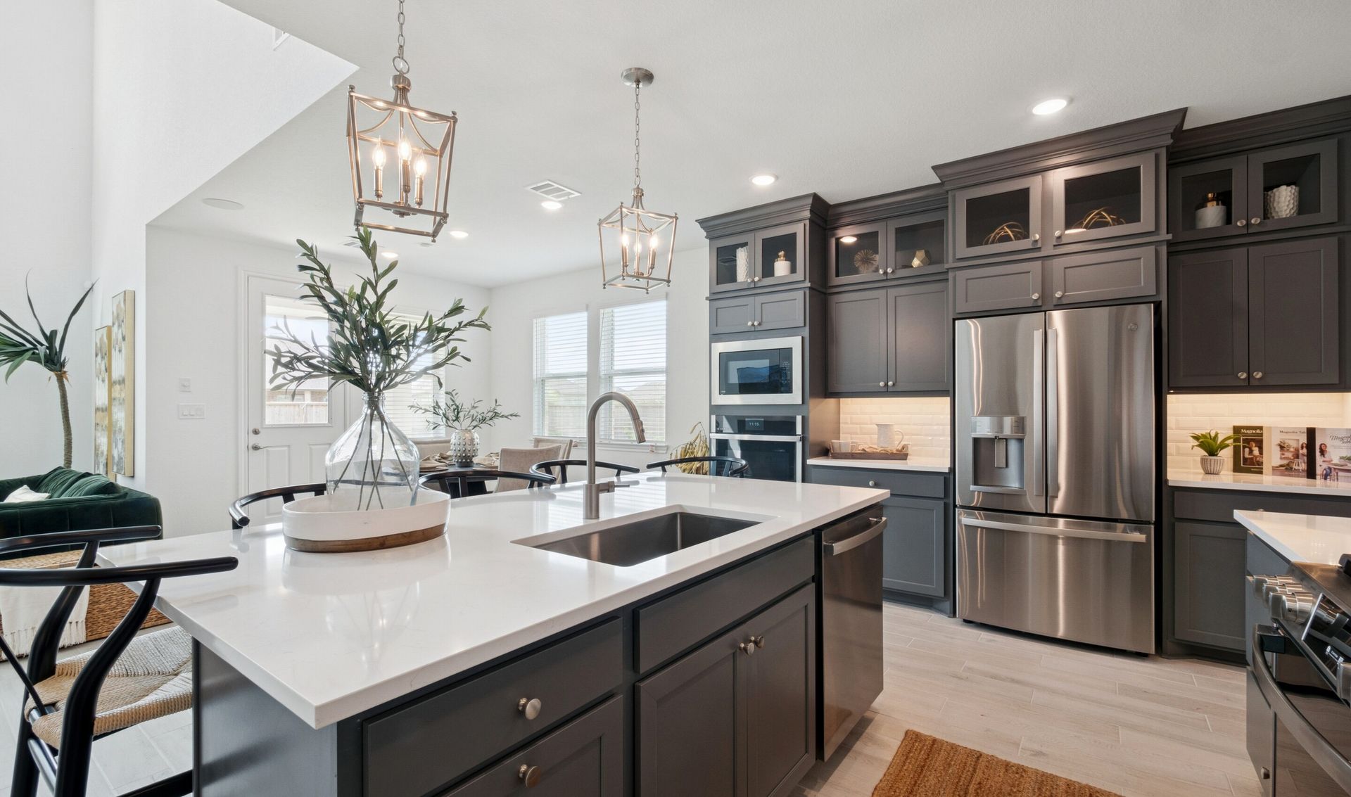 Kitchen with spacious central island