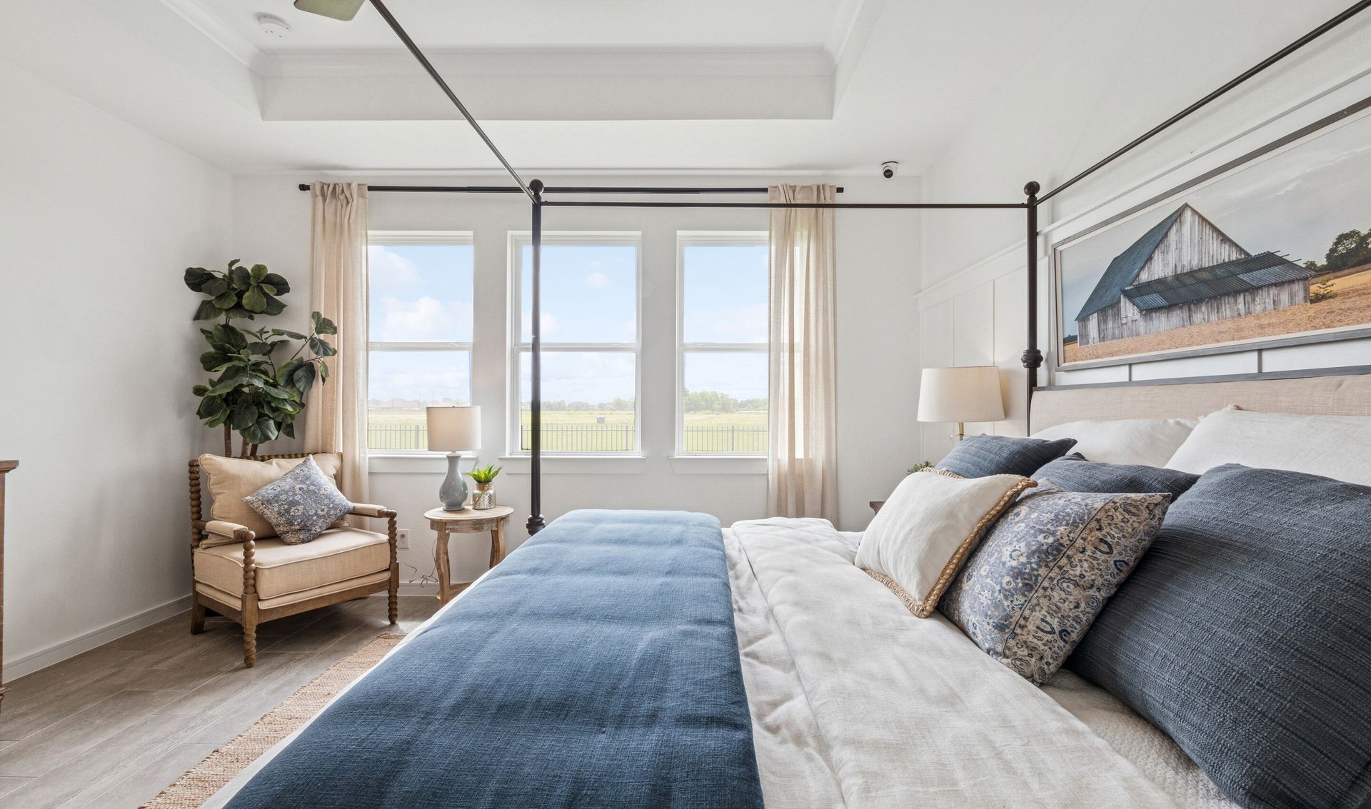 Primary suite with tray ceiling