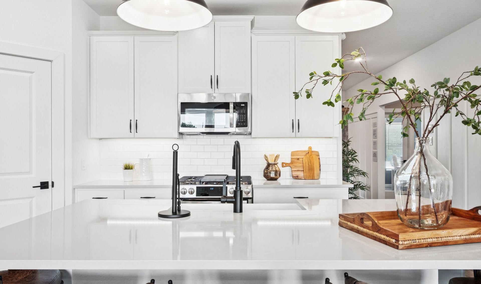 Kitchen with spacious central island