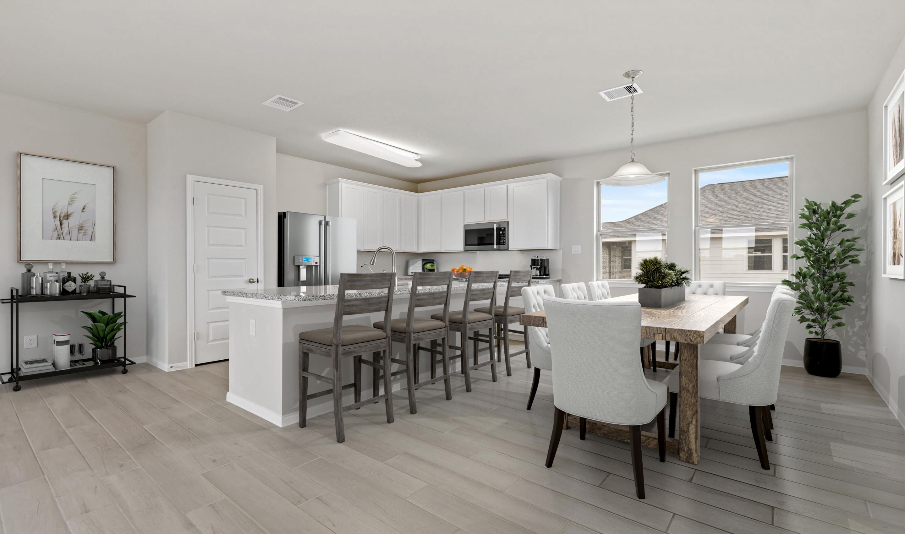 Open concept living spaces