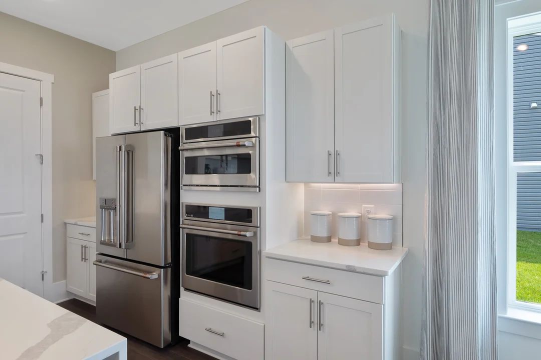 Kitchen with built-in appliances