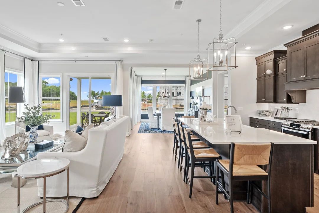Great room and kitchen
