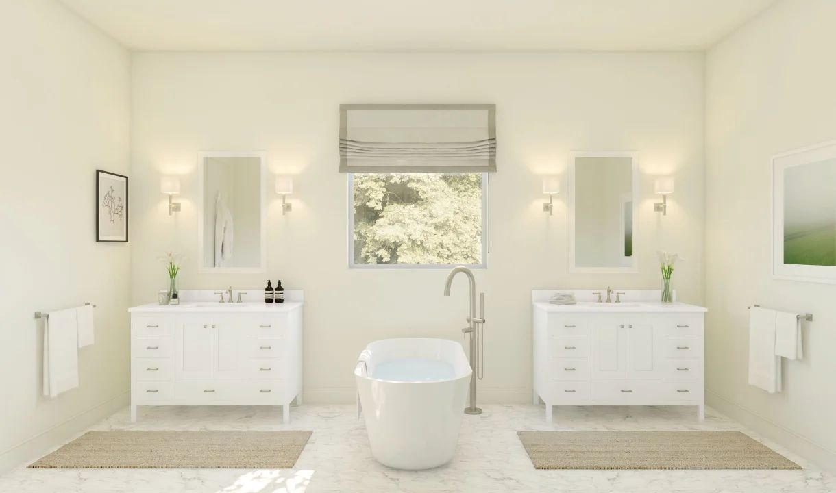 Primary bath freestanding tub