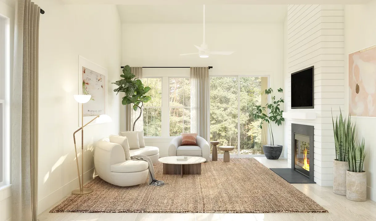 Great room with optional fireplace