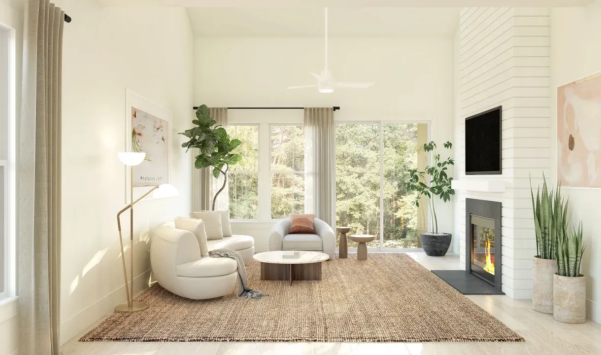 Great room with optional fireplace