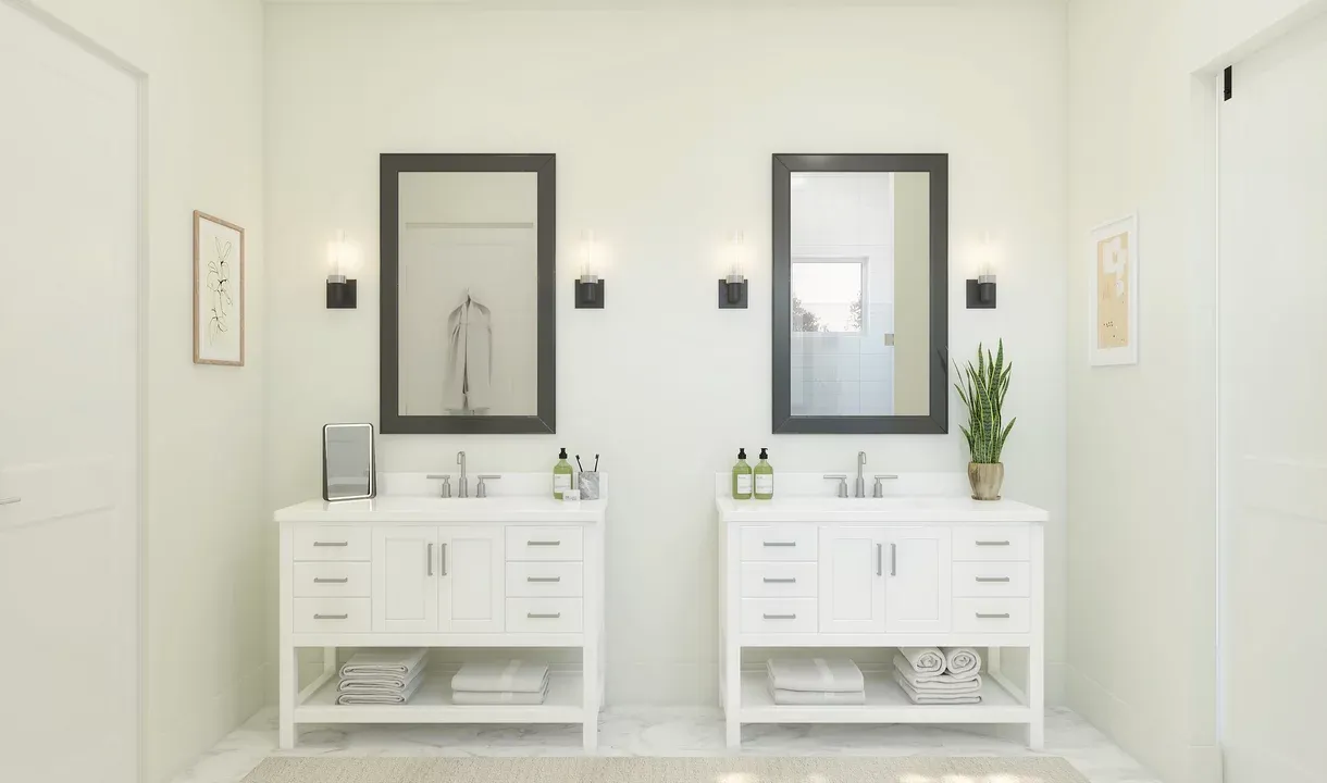 Primary bath dual vanities