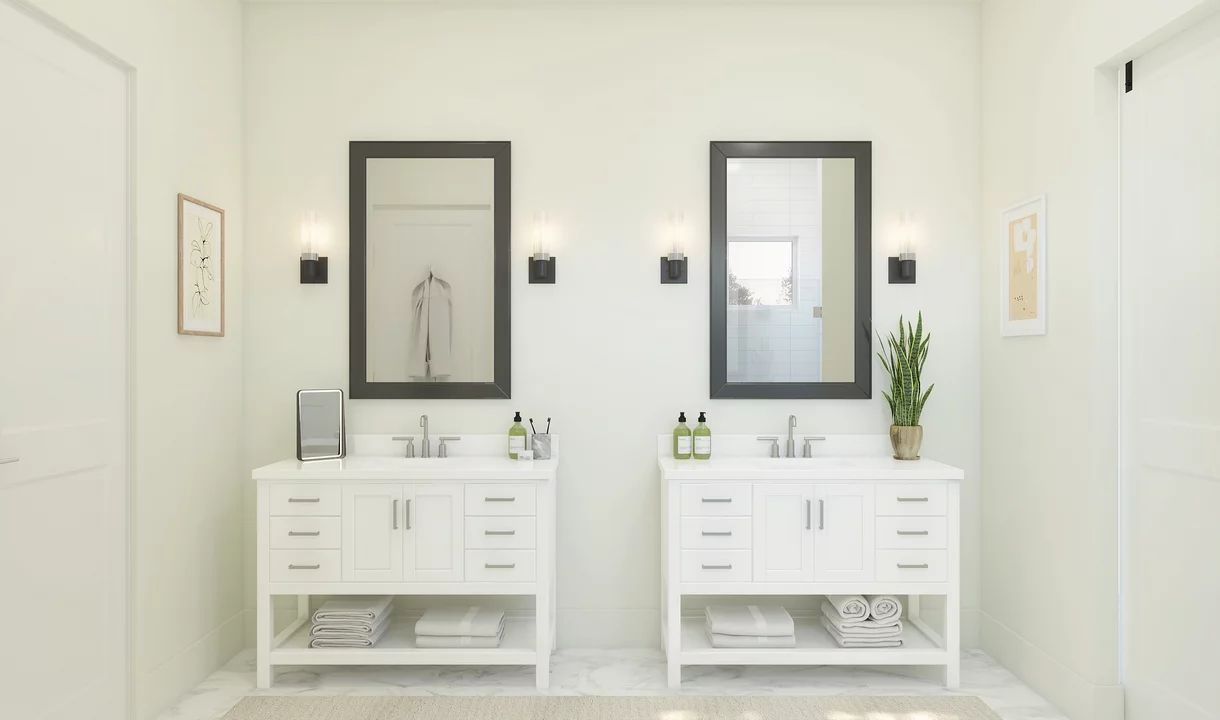 Primary bath dual vanities
