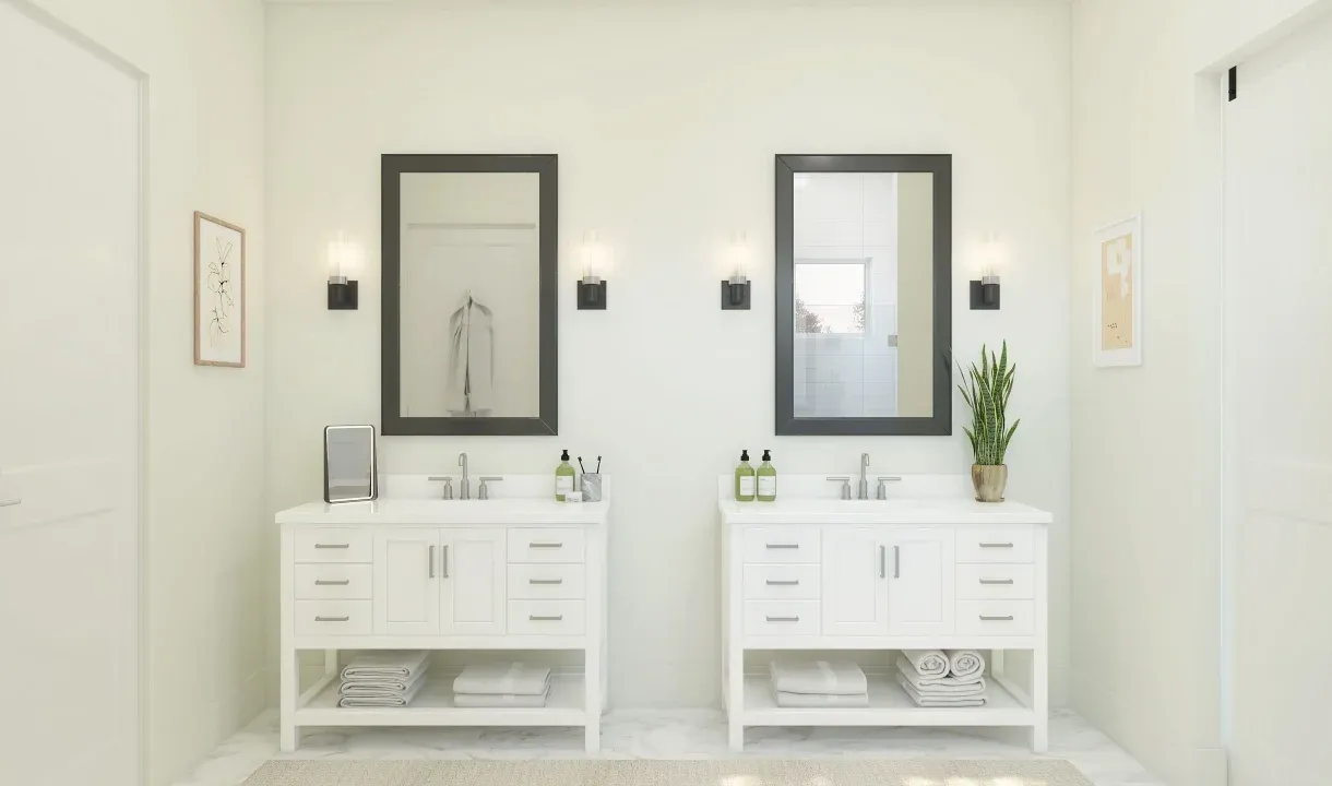 Primary bath dual vanities