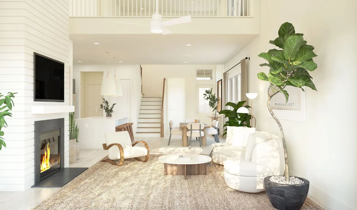 Great room with optional fireplace